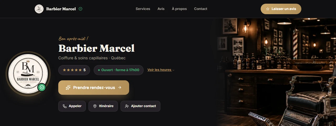 Aperçu réel du Hub de Barbier Marcel